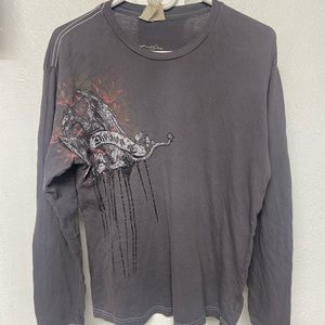 Vintage/Grunge/y2k/Affliction Style Long Sleeve shirt Size L